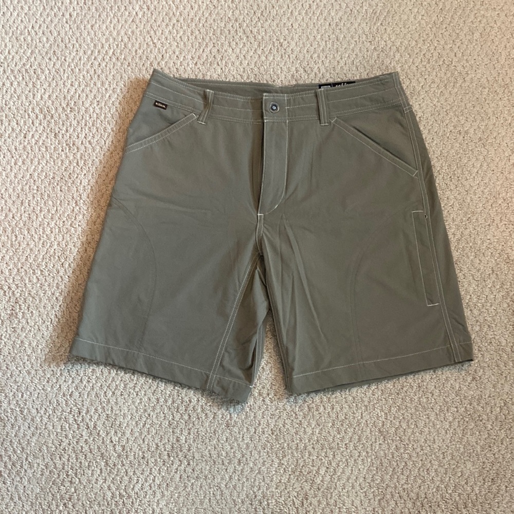Kuhl hiking shorts.  34 waist. Khaki.  Lots of pockets!